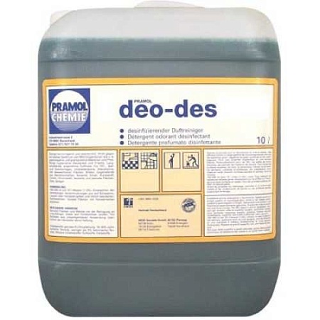 Профессиональная химия Pramol Chemie DEO-DES - концентрированное бактерицидное средство для чистки любых моющихся поверхностей